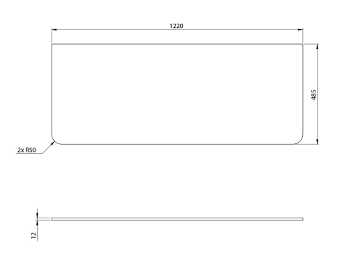 Sapho KERALA Rockstone 122 cm mosdópult, matt fehér KR120-0101