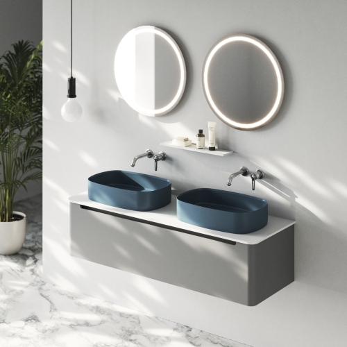 Sapho KERALA Rockstone 142 cm mosdópult, matt fehér KR140-0101