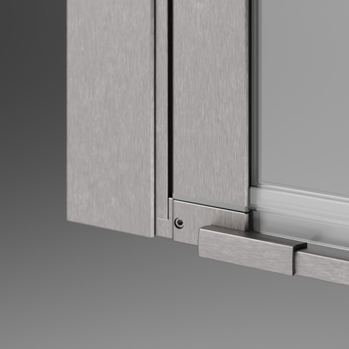 Radaway Nes 6 Brushed Nickel DWJ I zuhanyajtó jobbos, 90 cm, szálcsiszolt króm 10026090-91-01