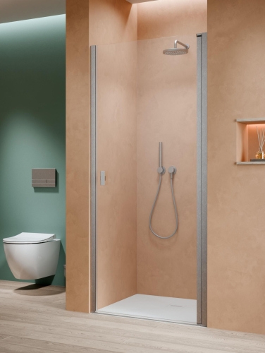 Radaway Nes 6 Brushed Nickel DWJ I zuhanyajtó jobbos, 90 cm, szálcsiszolt króm 10026090-91-01