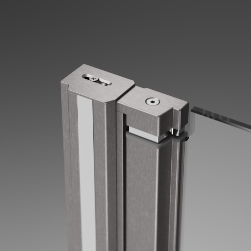 Radaway Nes 6 Brushed Nickel DWJ I zuhanyajtó jobbos, 90 cm, szálcsiszolt króm 10026090-91-01