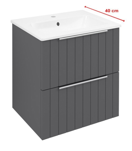 Sapho CIRASA STRIP SLIM 50 cm alsószekrény, carina CR492-4141S