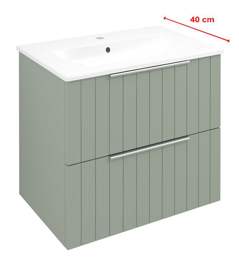 Sapho CIRASA STRIP SLIM 60 cm alsószekrény, verde CR592-4444S
