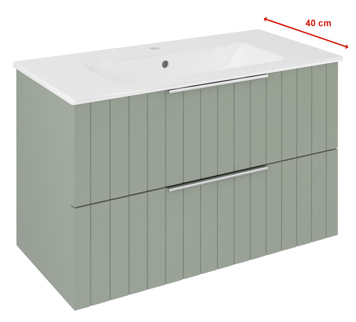 Sapho CIRASA STRIP SLIM 80 cm alsószekrény, verde CR792-4444S