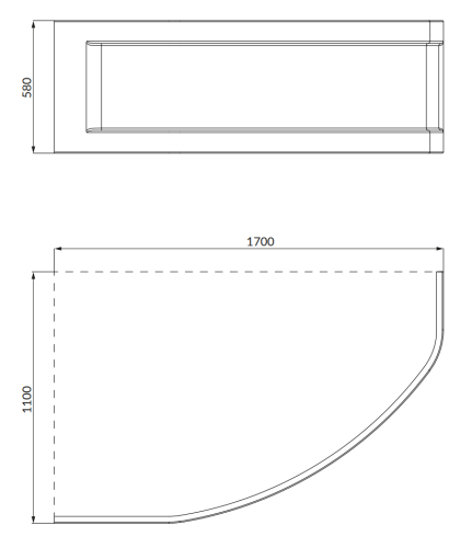 Cersanit KALIOPE 170 cm kád előlap, fehér S401-127