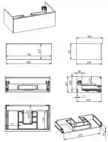 AREZZO design MONTEREY 80 cm-es alsószekrény 1 fiókkal szifonkivágással, magasfényű fehér AR-167079