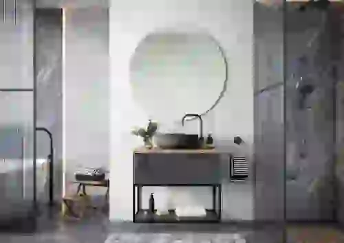 AREZZO design MONTEREY 80 cm-es alsószekrény 1 fiókkal szifonkivágással magasfényű antracit, AR-167080