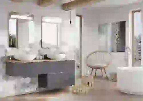 AREZZO design MONTEREY 80 cm-es alsószekrény 1 fiókkal szifonkivágással magasfényű antracit, AR-167080