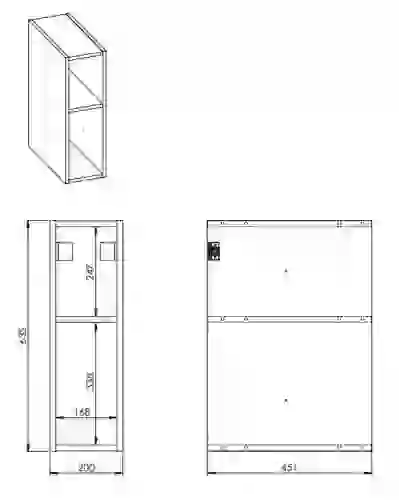 AREZZO design MONTEREY Duo 20 cm-es nyitott elem magasfényű fehér AR-167101