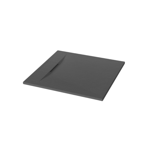 Invena Alvero zuhanytálca szifonnal 100x100 cm, matt fekete AK-7C-110-H